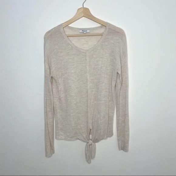 Madewell Tie Front thin sweater - Picture 7 of 7